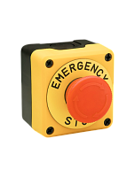 Кнопка Emergency Stop в жёлтом корпусе