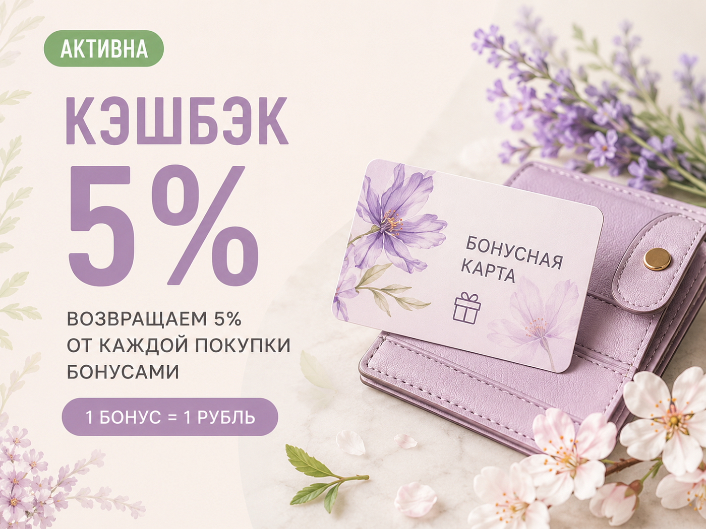 Кэшбэк 5%