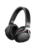 Накладные Bluetooth-наушники чёрно-красные