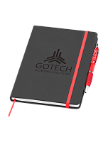 Блокнот Gotech A5 с резинкой и шариковой ручкой, для учебы